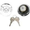 Drag Specialties Flush Mount Locking Gas Cap Set For Harley