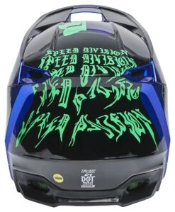 Fox Racing V1 Peril Helmet -Sena Store fox racing v1 peril helmet blue 3