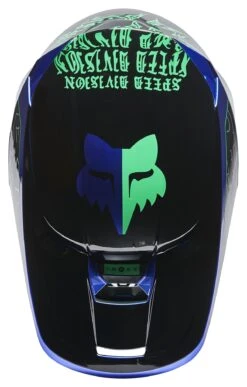 Fox Racing V1 Peril Helmet -Sena Store fox racing v1 peril helmet blue 4