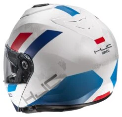 HJC I90 Syrex Helmet -Sena Store hjci90 syrex helmet white blue red 1