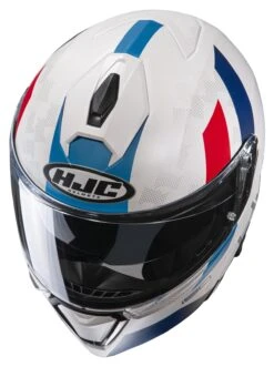 HJC I90 Syrex Helmet -Sena Store hjci90 syrex helmet white blue red 2