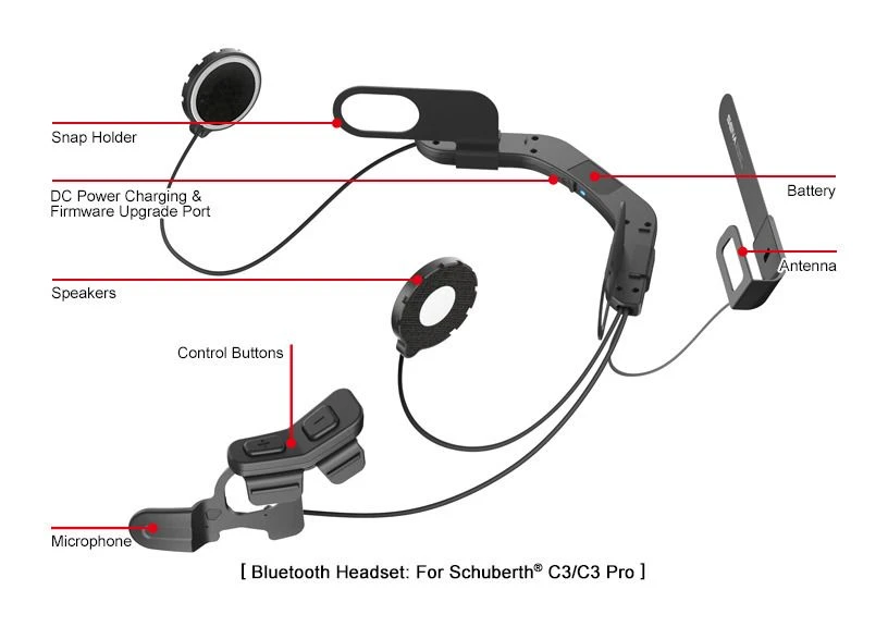 Schuberth 10UA Bluetooth Headset For C3 / C3 Pro / C3 Lite / E1 By Sena 6 Schuberth 10UA Bluetooth Headset For C3 / C3 Pro / C3 Lite / E1 By Sena - Image 4