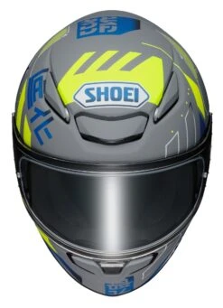Shoei RF-1400 Accolade Helmet 8 Shoei RF-1400 Accolade Helmet -Sena Store shoei rf1400 accolade helmet grey blue yellow 2