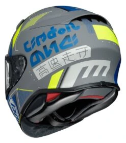 Shoei RF-1400 Accolade Helmet 9 Shoei RF-1400 Accolade Helmet -Sena Store shoei rf1400 accolade helmet grey blue yellow 3